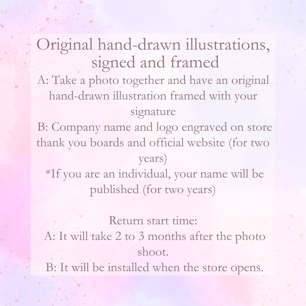 Original hand-drawn illustrations, signed and framed